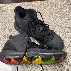 Nike Black Basketball Shoes with Colorful Soles